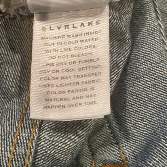 SLVRLAKE Sierra High-Rise Straight Leg Blue Jeans. Tucson Wash. Size 28. - Picture 10 of 12